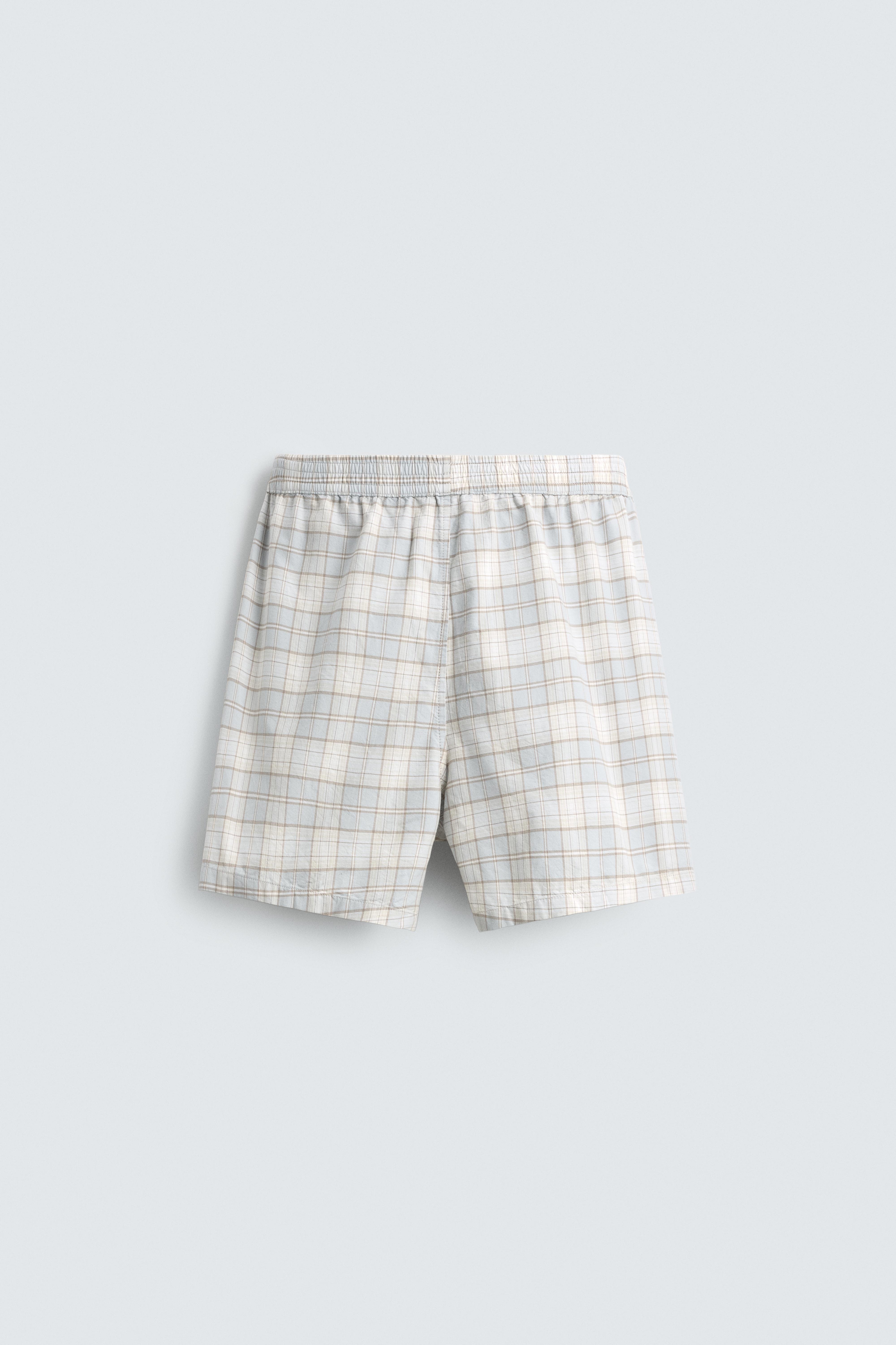 REGULAR FIT PLAID SHORTS