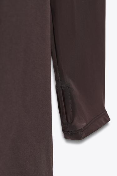 COMBINED TULLE SHORT PLAYSUIT - Chocolate by Zara - Image 7