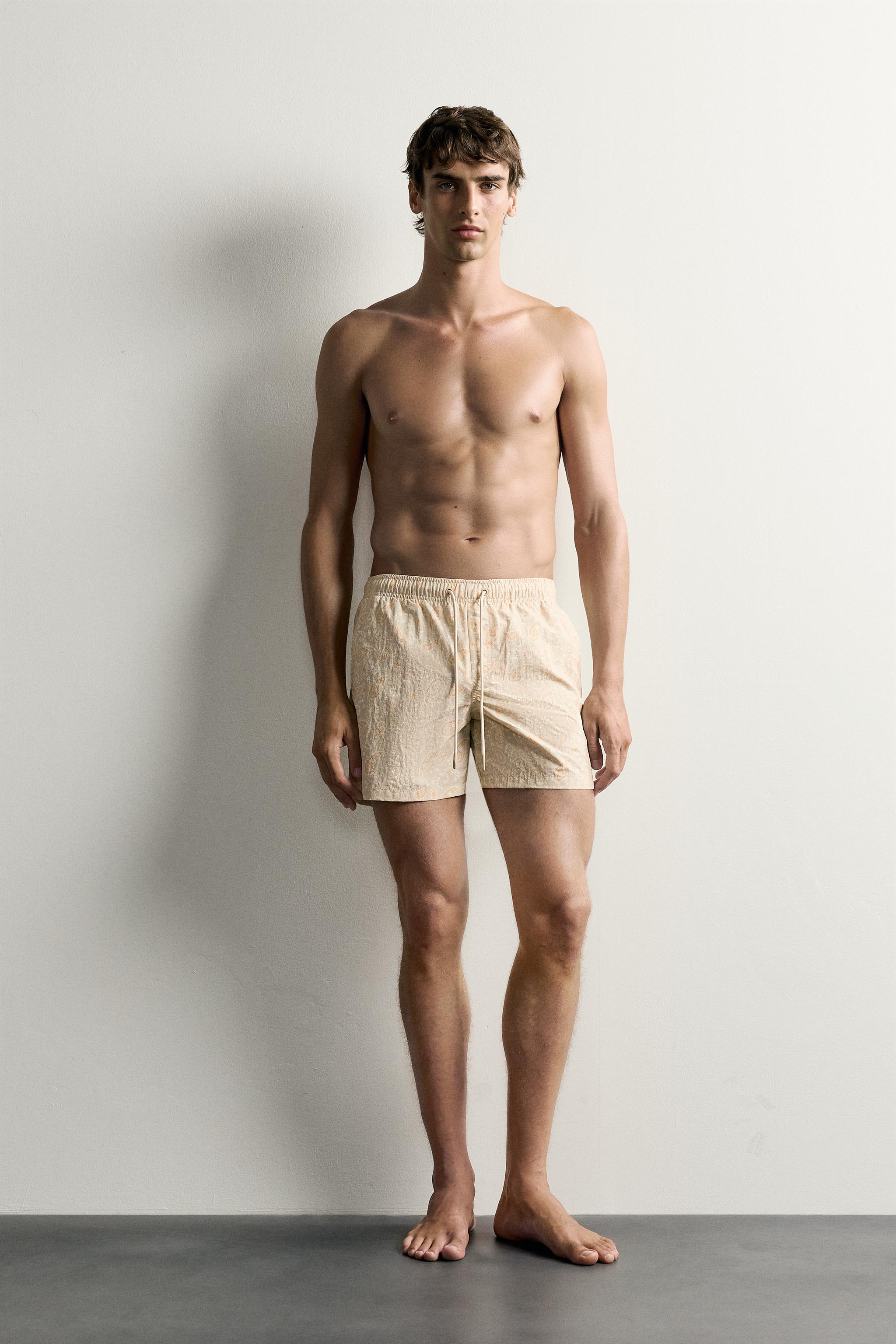 PAISLEY MID-LENGTH SWIM TRUNKS