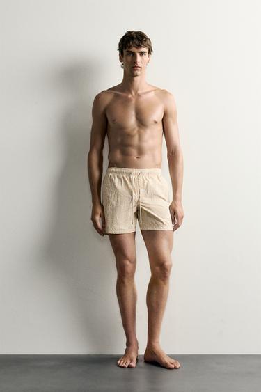 MITTELLANGE BADESHORTS MIT PAISLEY-PRINT - Beige von Zara - Bild 0