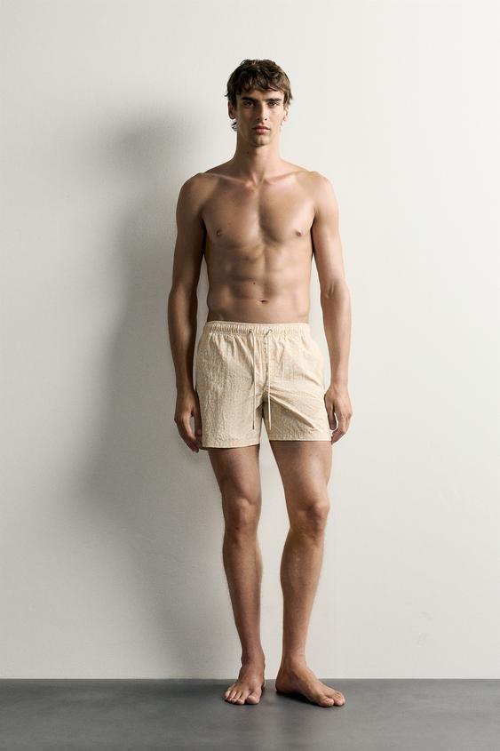 BAÑADOR MEDIO PAISLEY - Beige de Zara - Imagen 0
