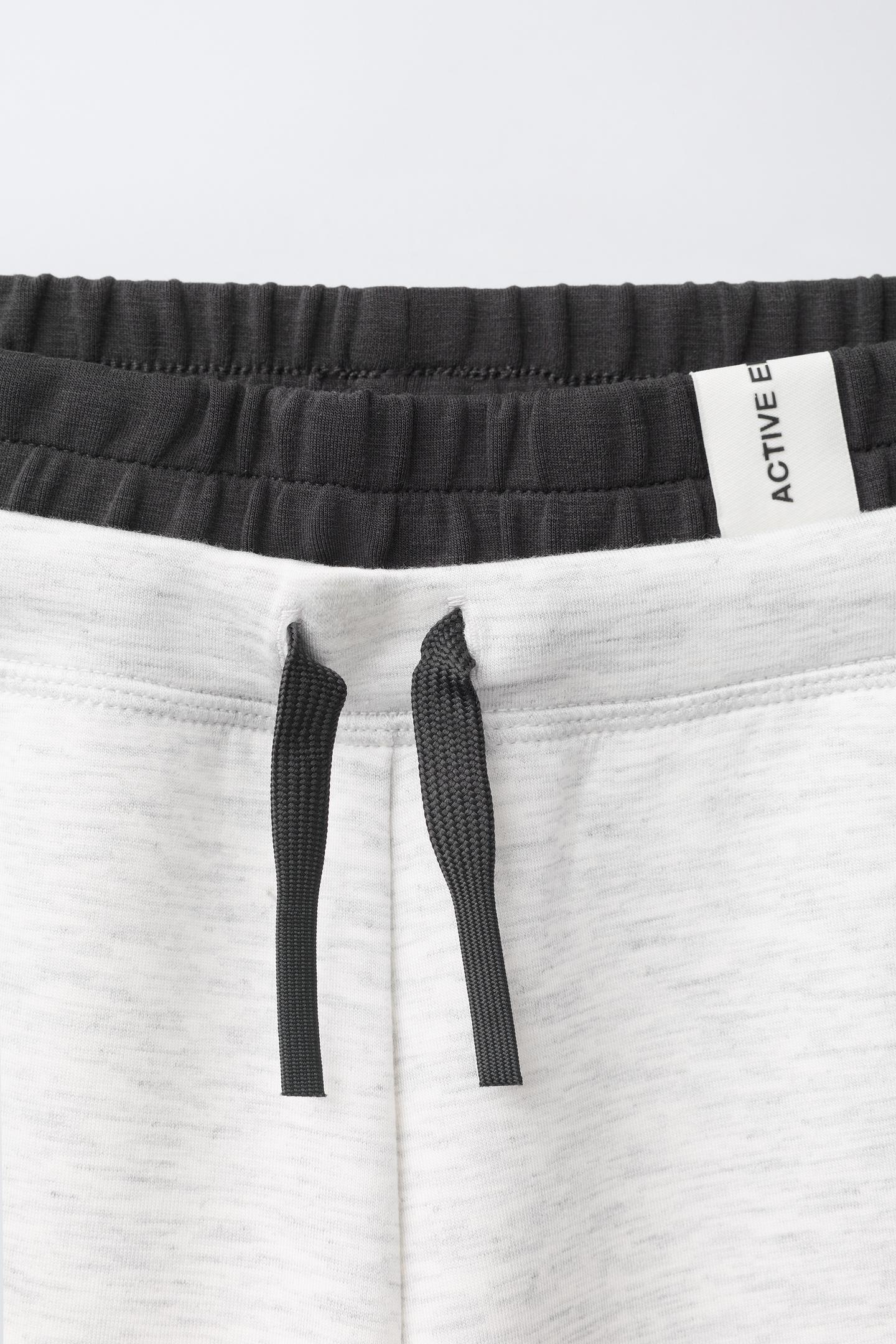 Детские брюки Zara Sporty Barrel-Leg Pants with Double Waistband, цвет: Серый меланжевый — фото 3