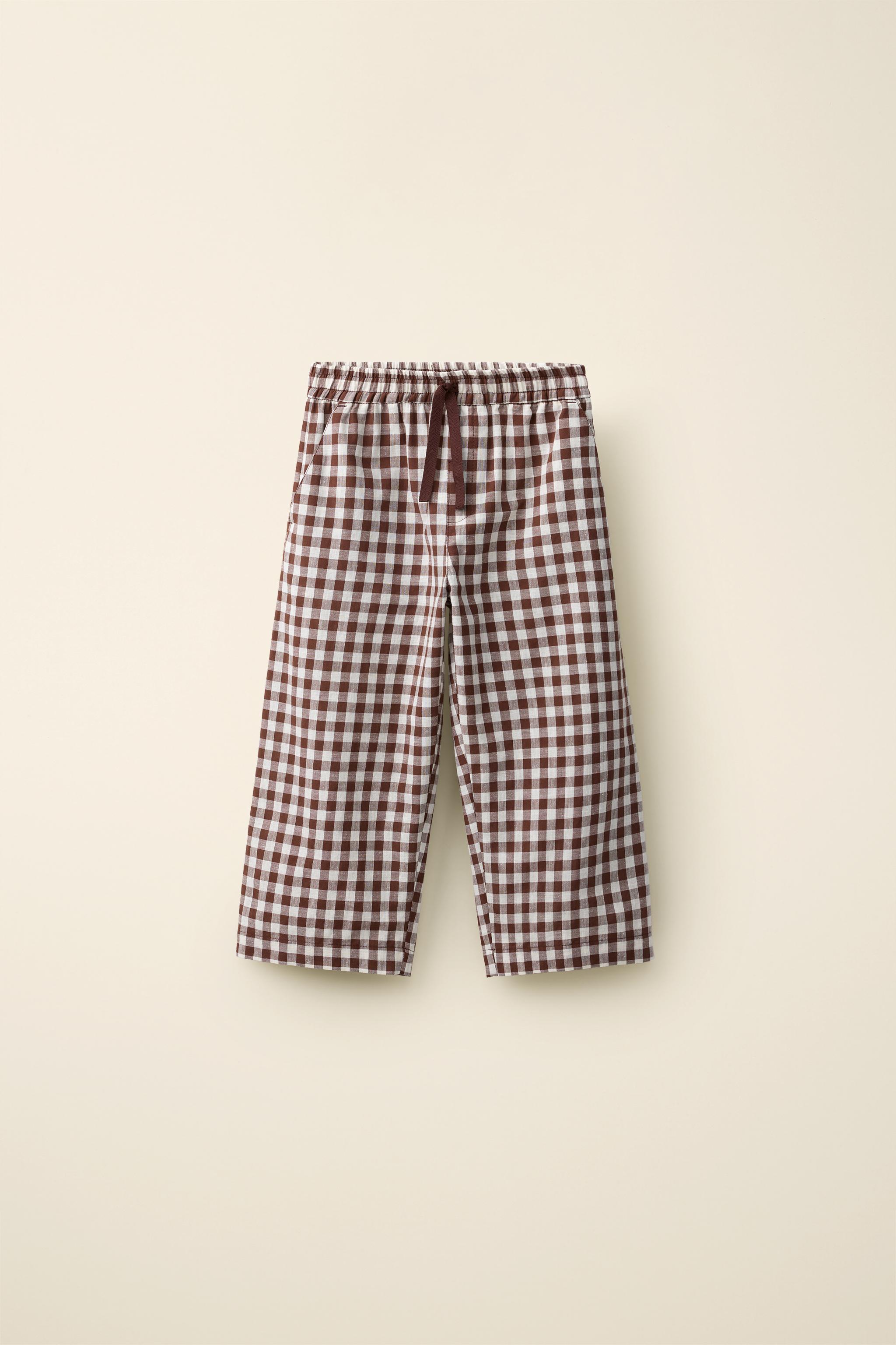 GINGHAM PLAID PANTS CREATED BY CARAMEL LONDON X ZARA