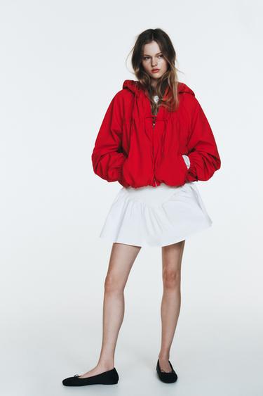 ÁO KHOÁC NYLON DÂY BUỘC - Màu đỏ từ Zara