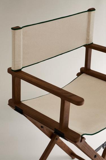 TALL OAK WOOD FOLDING CHAIR - Oyster-white by Zara - Image 3