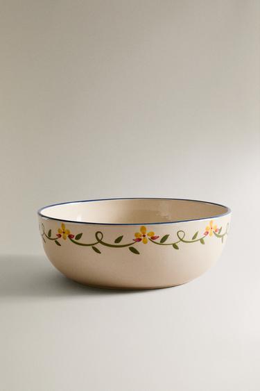 FLORAL SALAD BOWL - Green by Zara - Image 0