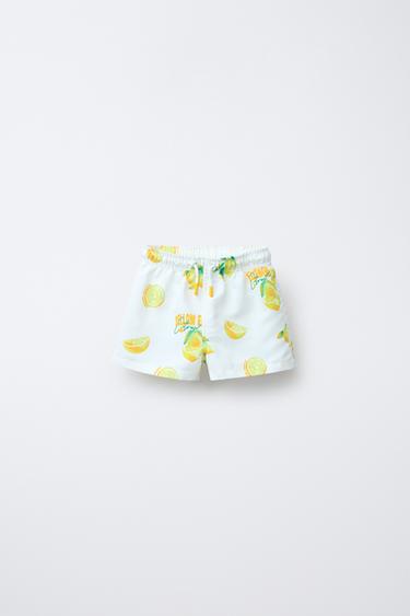 2-6 YEARS/ REGULAR LEMON PRINT SWIM SHORTS - Sand by Zara