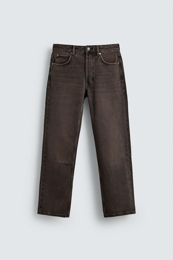 Pantalon Coupe Jean Homme Zara - Gris Satiné, Taille 36, Occasion En Parfait état