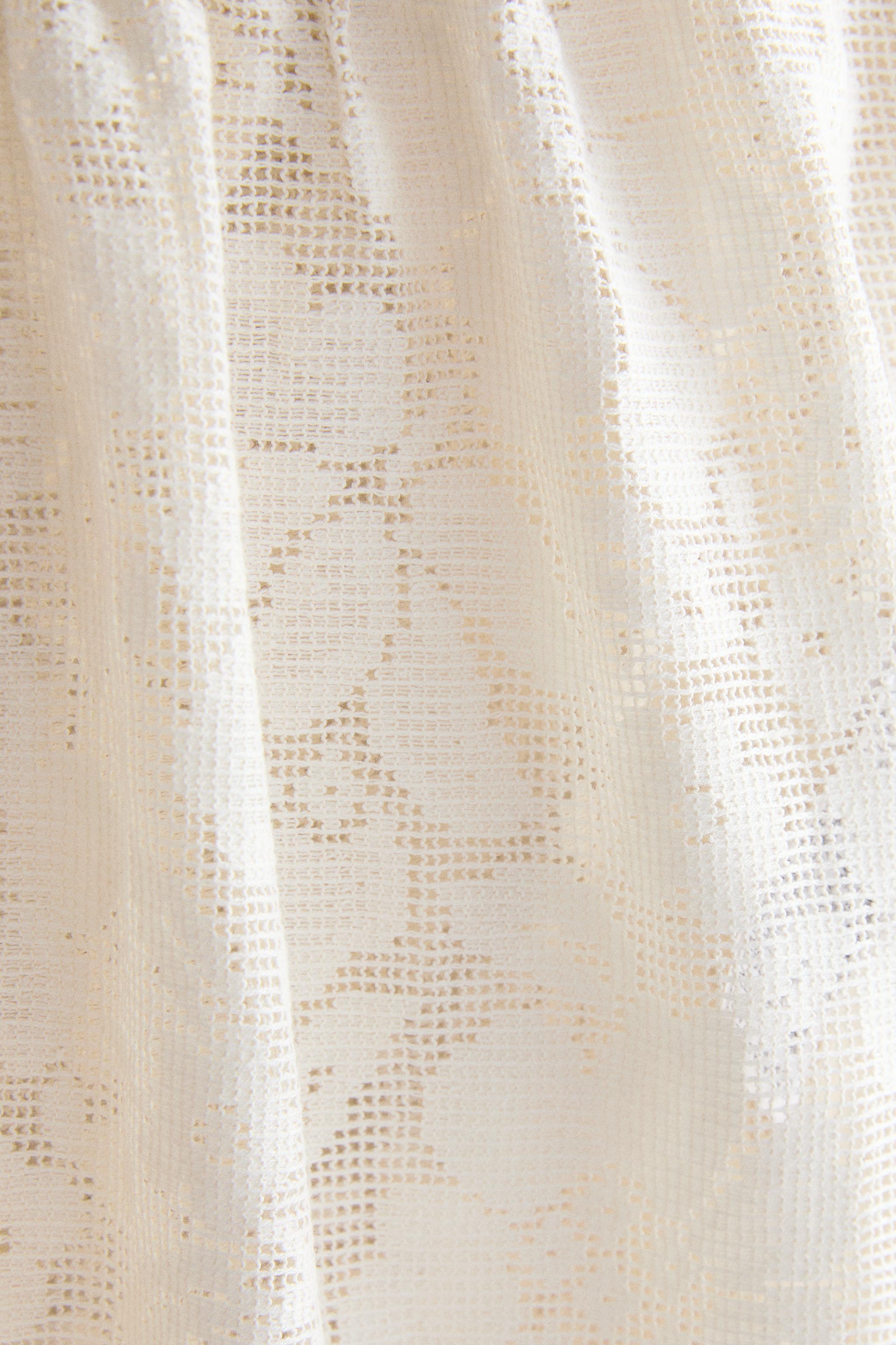 FLORAL LACE COTTON TROUSERS