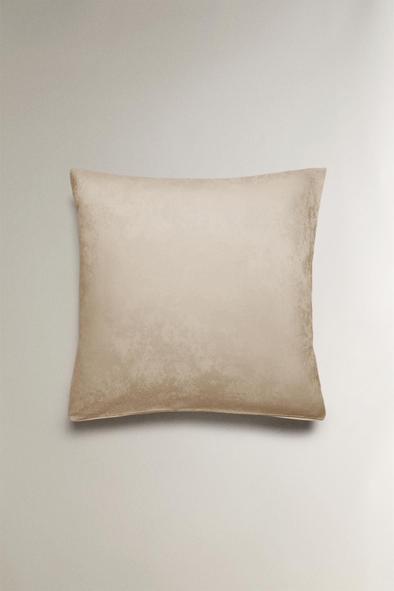 MARBLE JACQUARD SATEEN PILLOWCASE — Beige