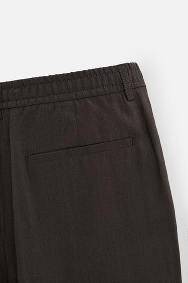 FLOWING PLEATED TROUSERS - Chocolate by Zara - Image 10