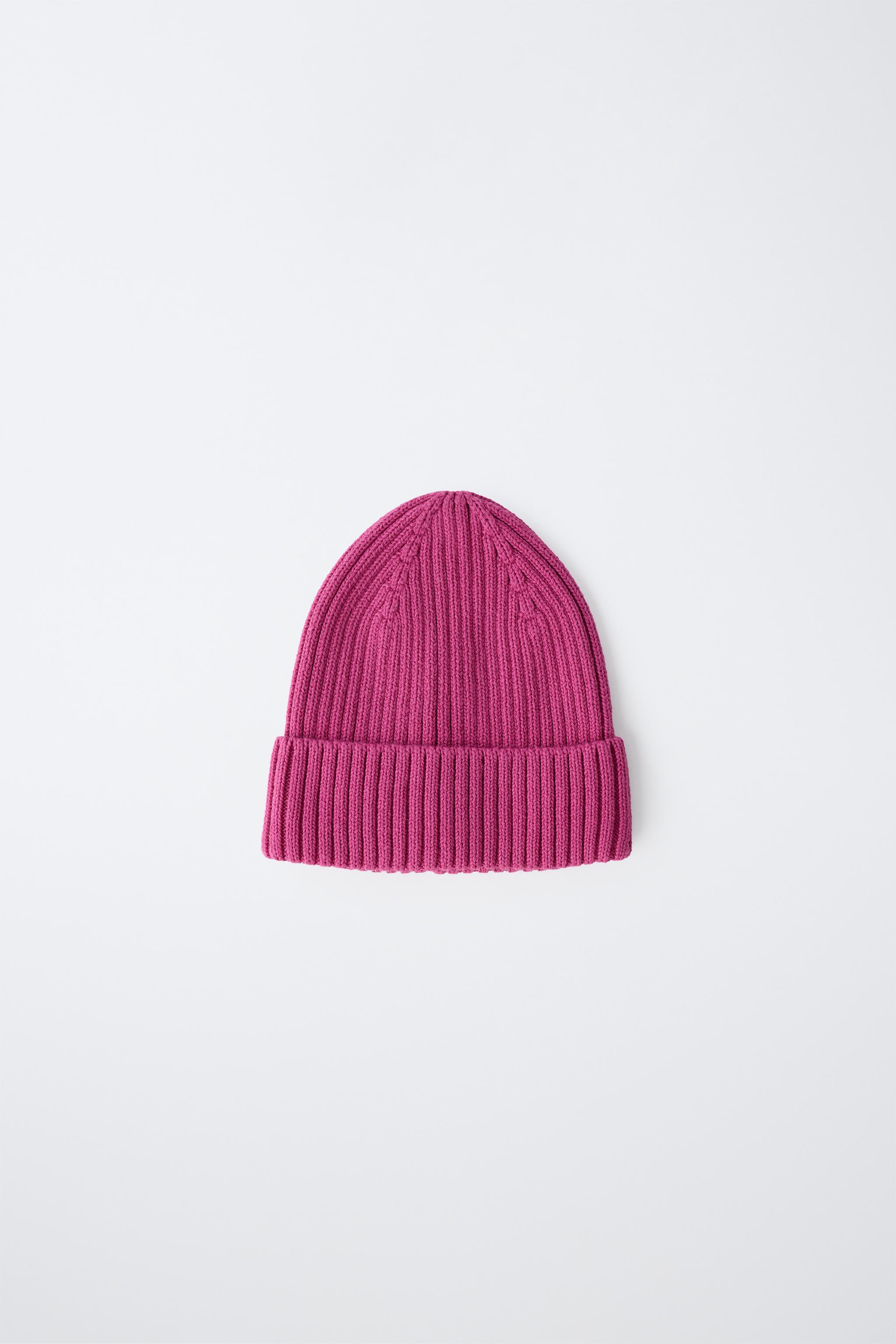KNIT HAT — Fuchsia