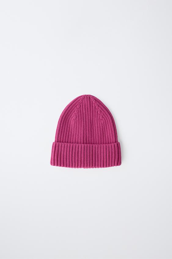 KNIT BEANIE - Fuchsia by Zara - Image 0