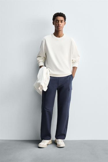 SWEAT SOFT CREWNECK DÉLAVÉ - Écru de Zara