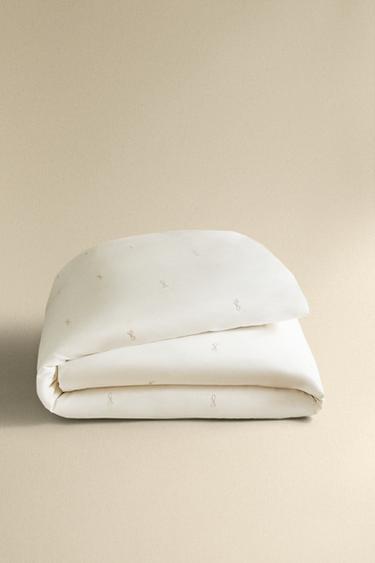 COTTON SATEEN DUVET COVER WITH BOWS (300 THREAD COUNT) - Cava by Zara - Image 4