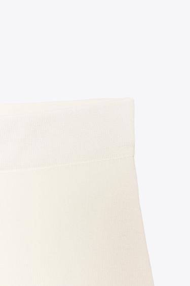 JUPE MIDI EN MAILLE - Écru de Zara - Image 8