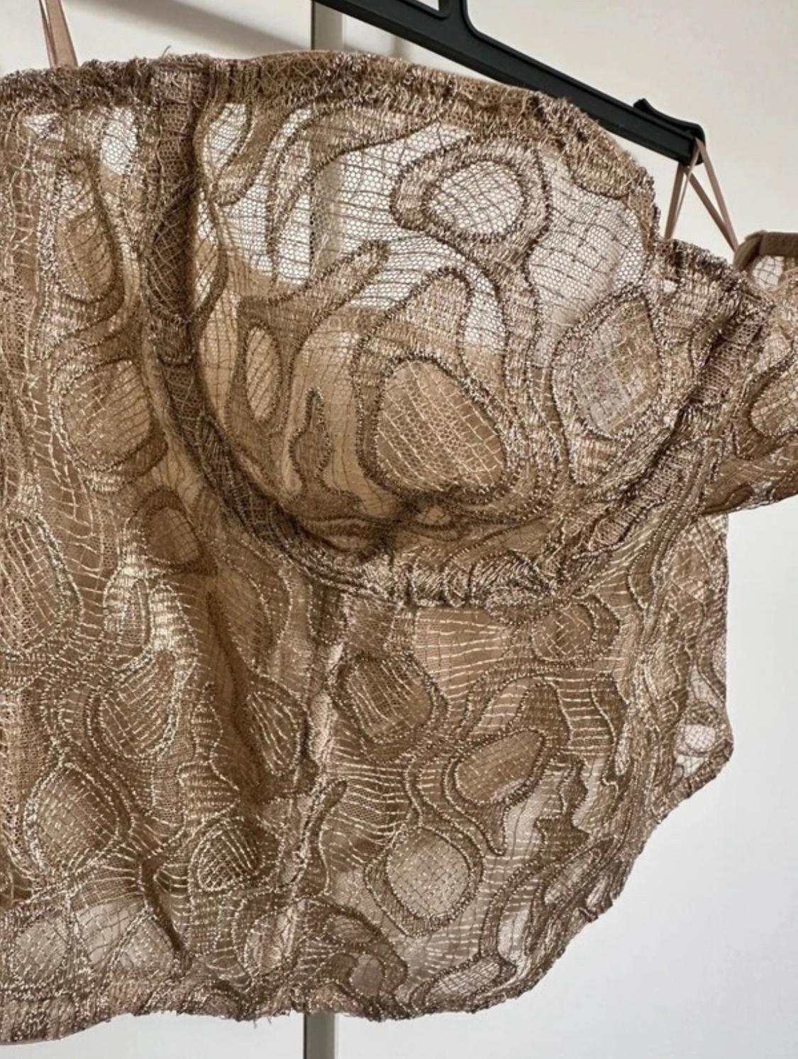 METALLIC THREAD LACE UNDERWIRED CORSET - Image 2
