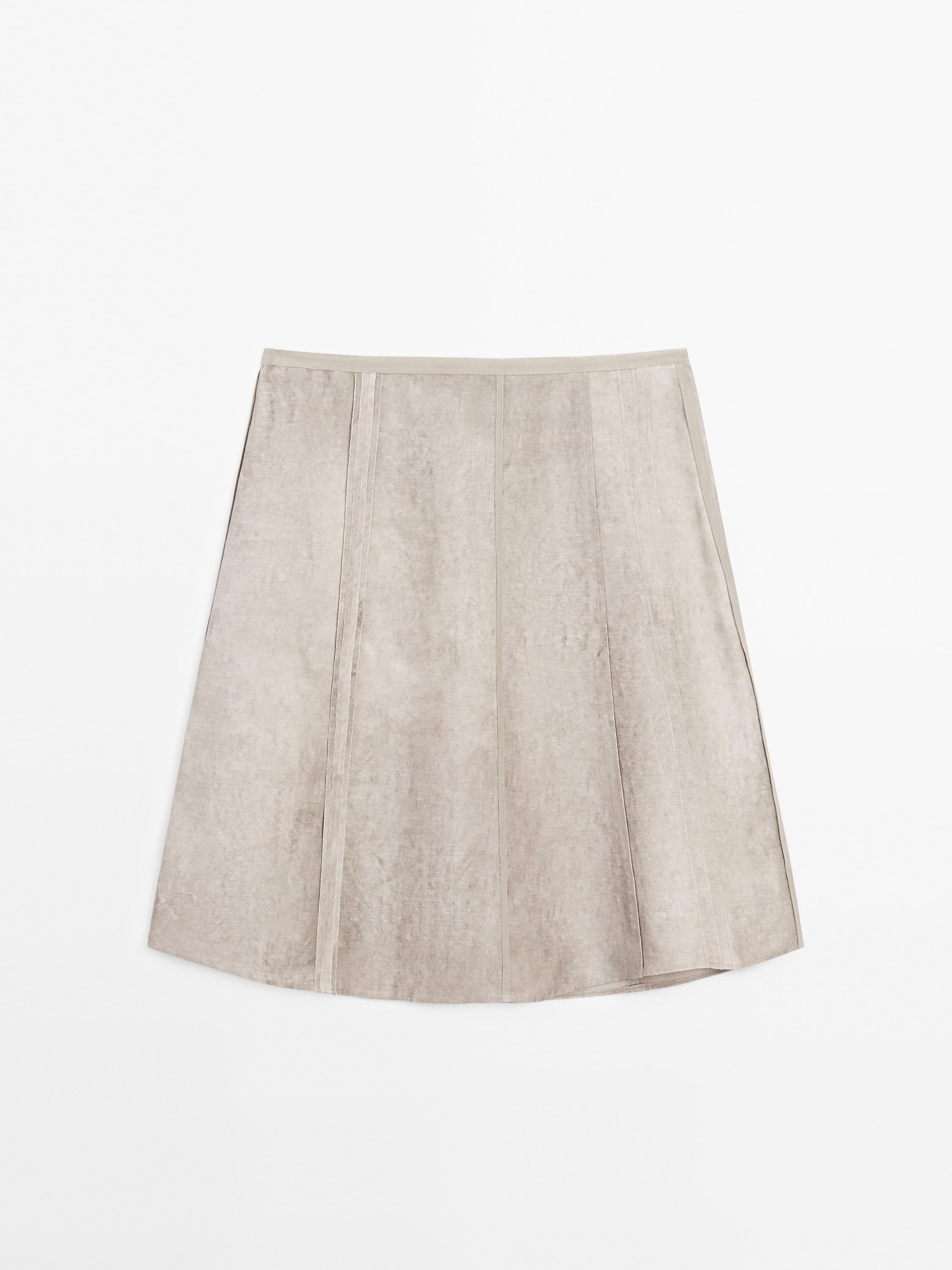 【別倉庫からの配送】 skirt midi wash Maltinto with States United ZARA | details seam タオル