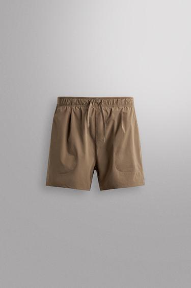 PANTALONES CORTOS TÉCNICOS TRAINING - Marrón claro de Zara