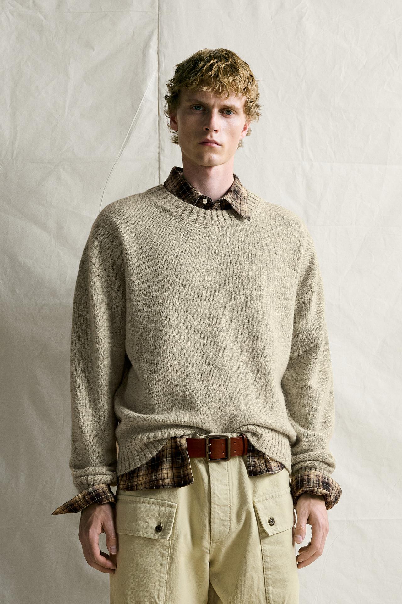 TEXTURED TWIST CABLE SWEATER — Mint