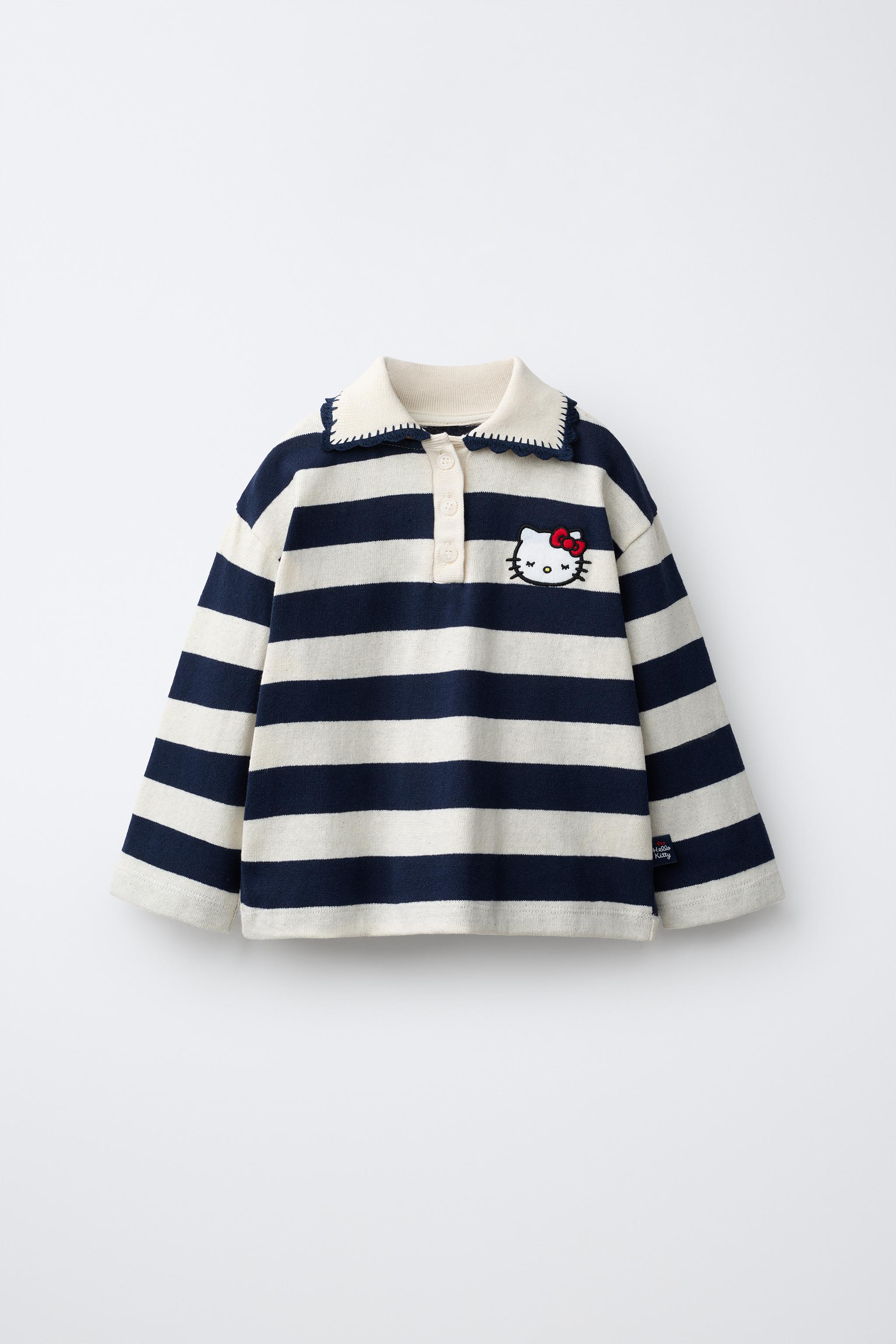 Детские рубашки Zara HELLO KITTY © SANRIO STRIPED POLO SHIRT