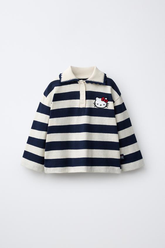 HELLO KITTY © SANRIO STRIPED POLO SHIRT - striped de Zara - Imagen 0