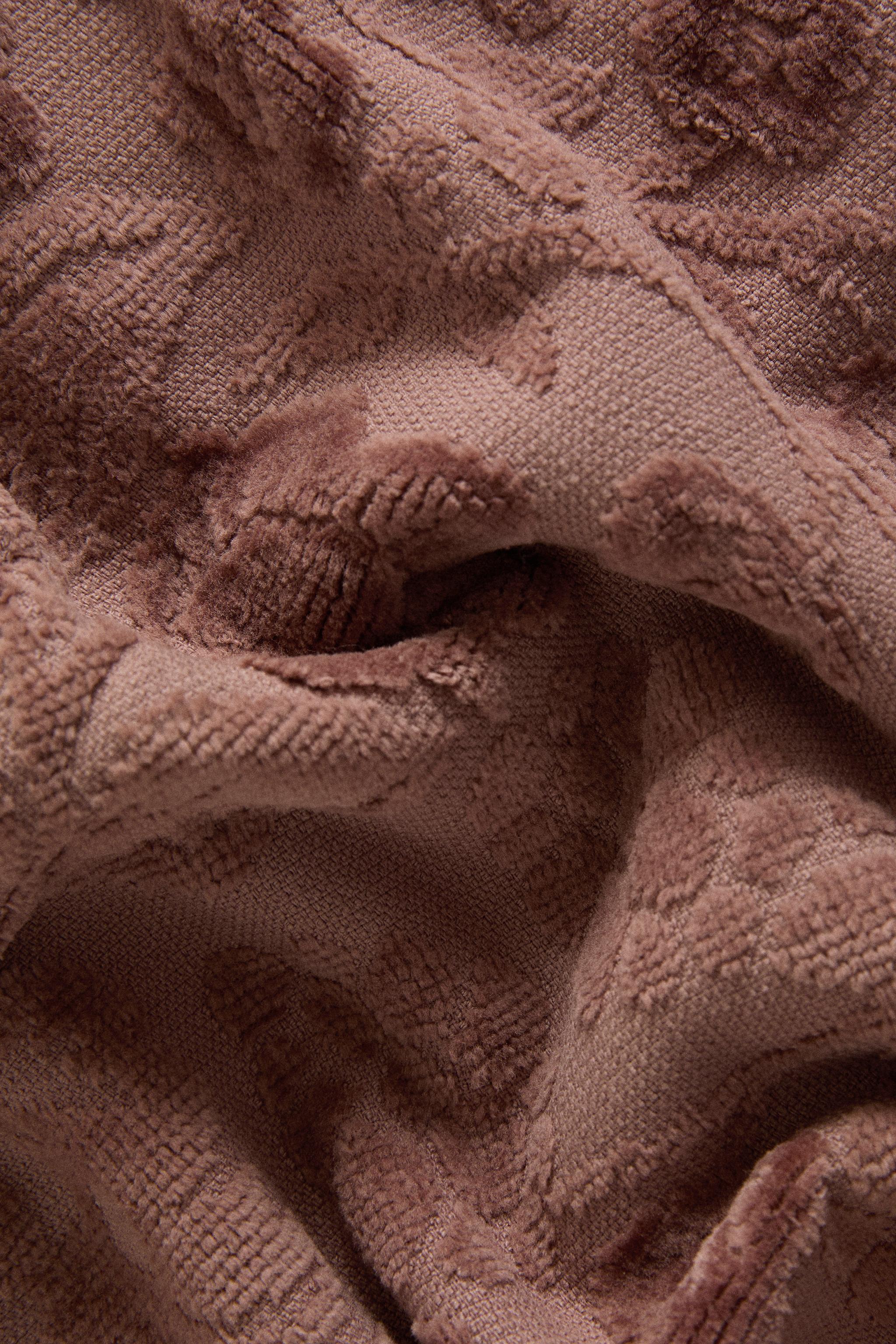 SERVIETTE DE BAIN VELOURS ANIMALIER