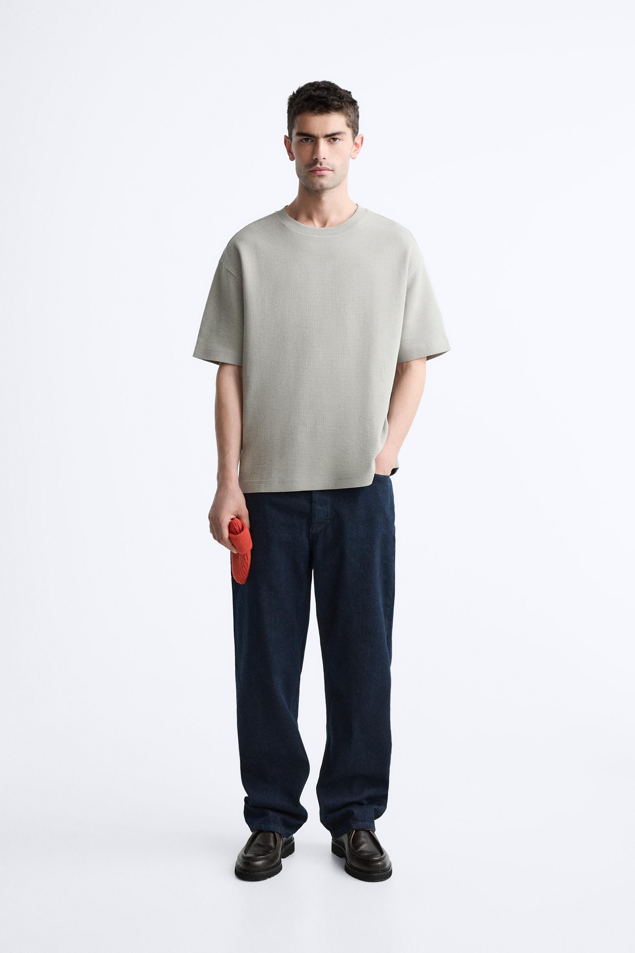 TEXTURED T-SHIRT - Stone | ZARA United States