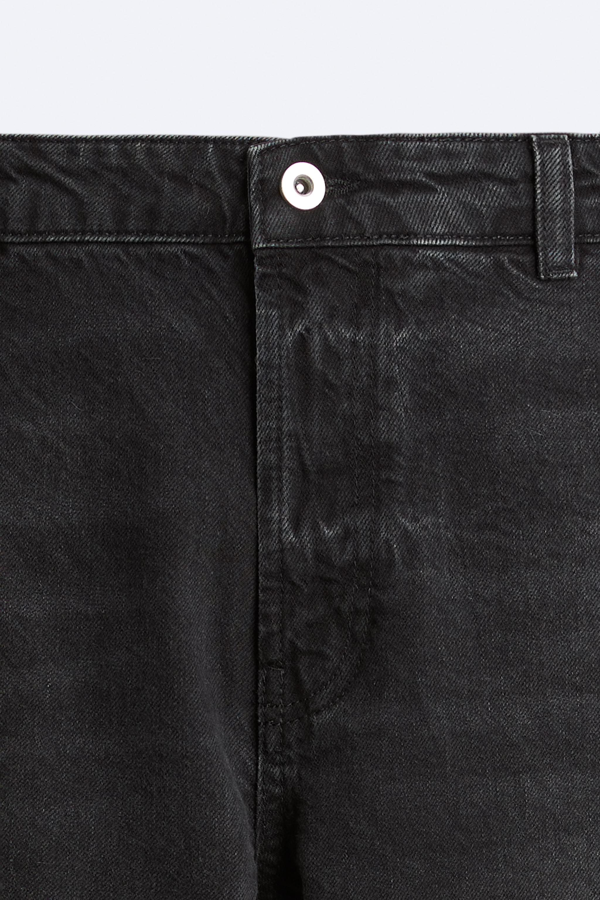 FLARED ZIPPERED JEANS - Charcoal | ZARA United States