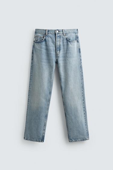 JEAN STRAIGHT FIT - Bleu de Zara