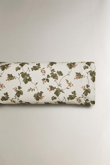 LEAF PRINT PILLOWCASE - Oyster-white by Zara - Image 4