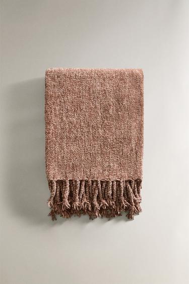 CHUNKY CHENILLE THROW - Pale pink by Zara - Image 3