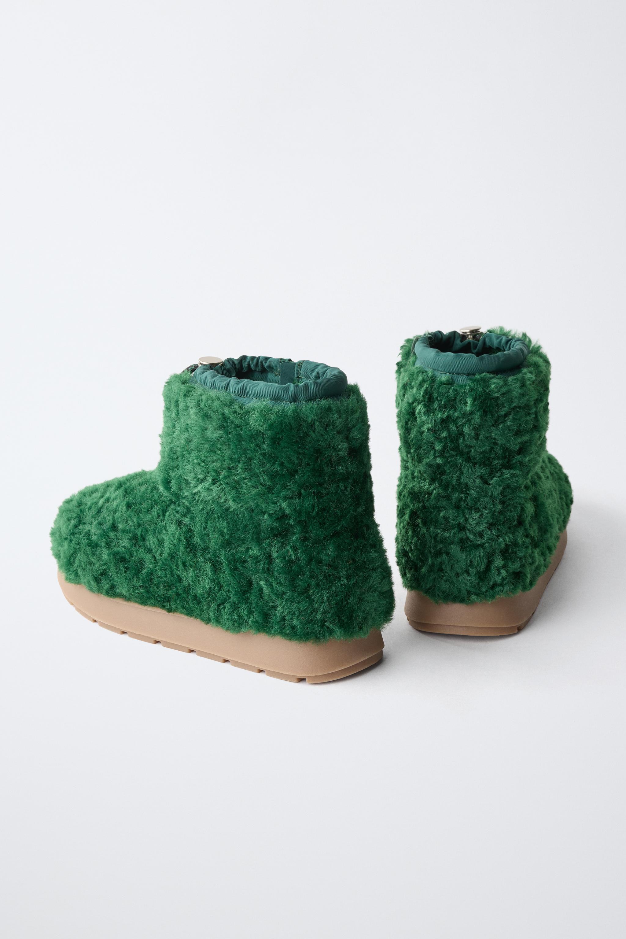 FAUX SHEARLING BOOTIES