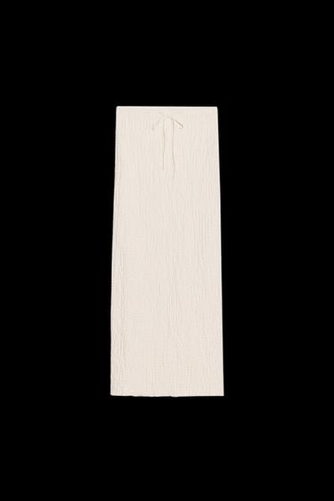 LONG TEXTURED SKIRT - Oyster-white by Zara - Image 0