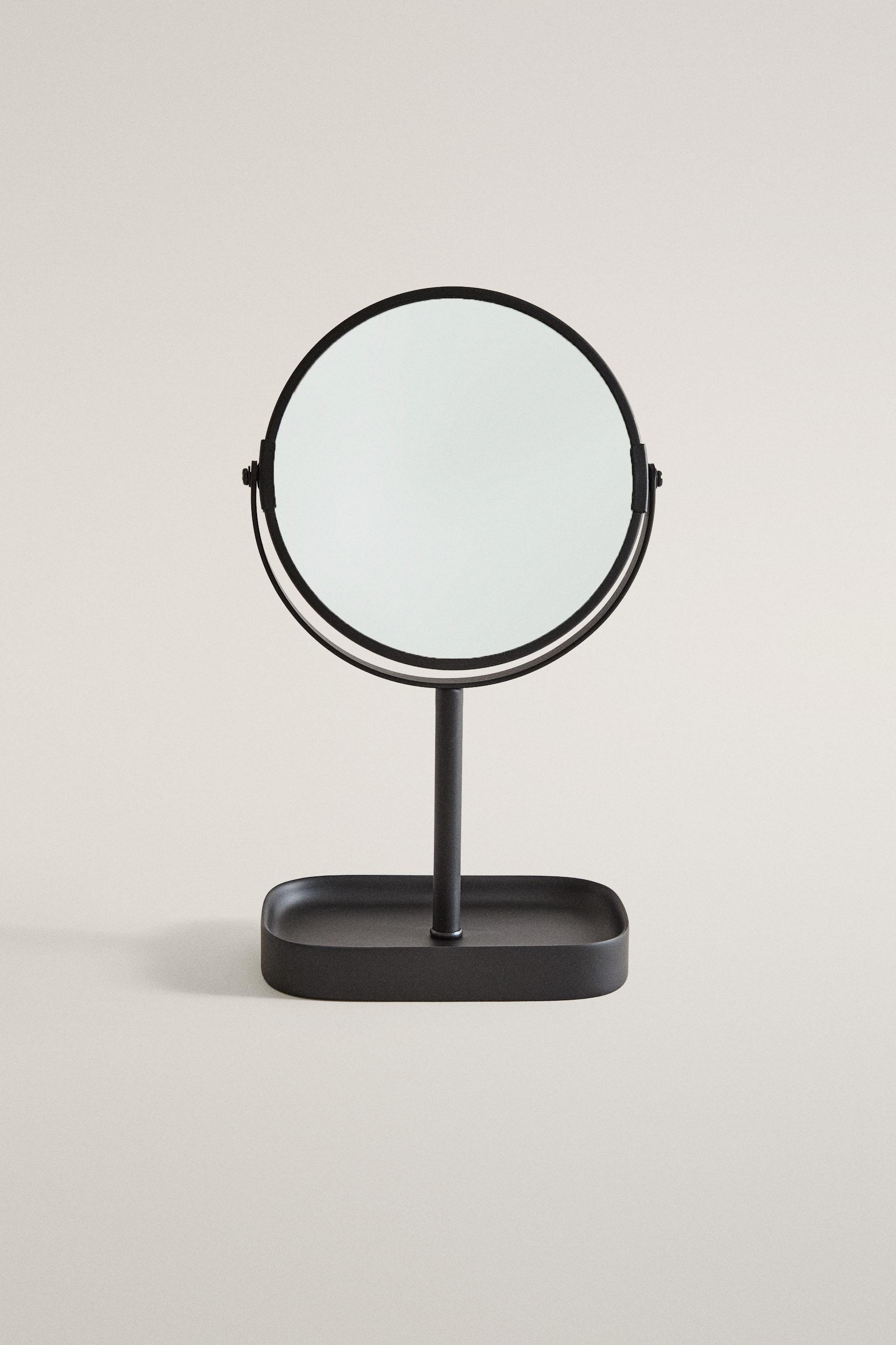 BLACK RESIN VANITY MIRROR