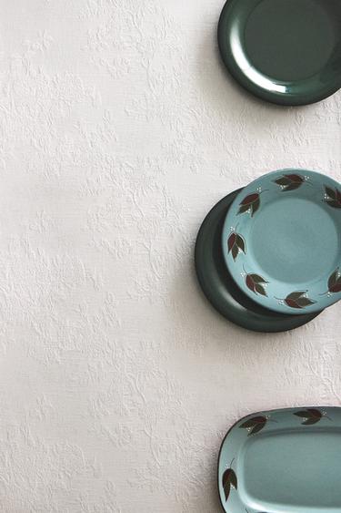 KATOENEN JACQUARD TAFELKLEED - Wit van Zara