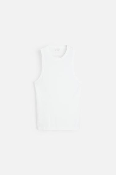 CAMISETA CREPÉ TANK - Blanco de Zara