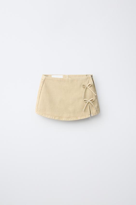 FALDA BERMUDA LACITOS - Crudo de Zara - Imagen 0