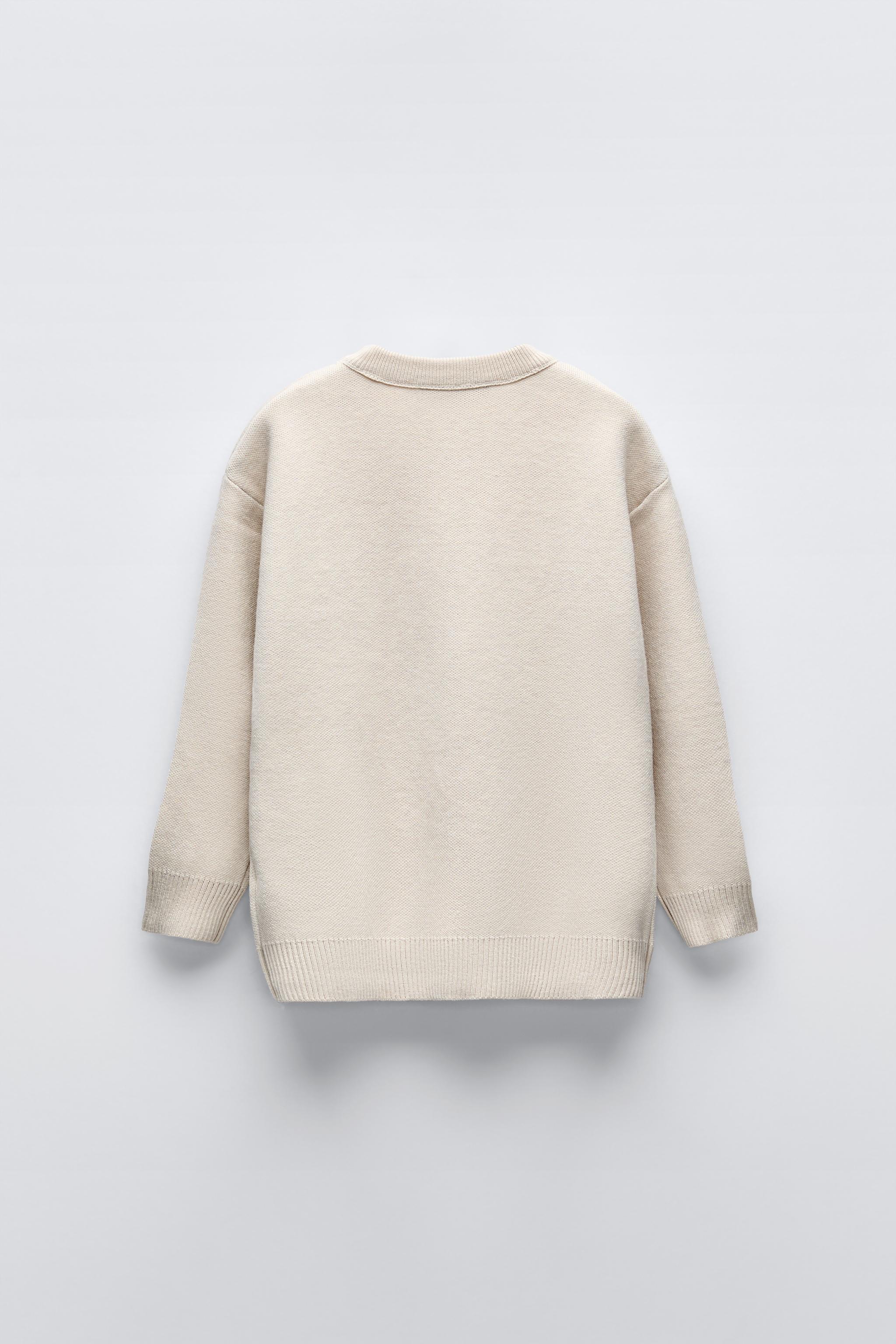 Zara Basic Knit Sweater Oyster White Kids