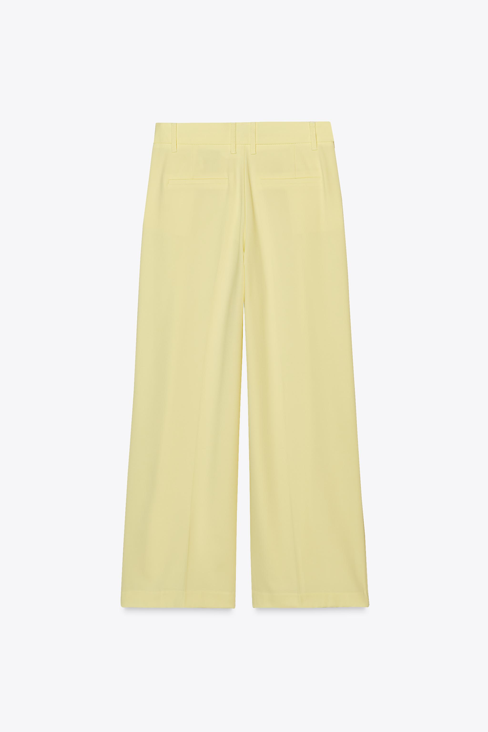 DOUBLE PLEAT SUIT PANTS - Light lime green | ZARA United States