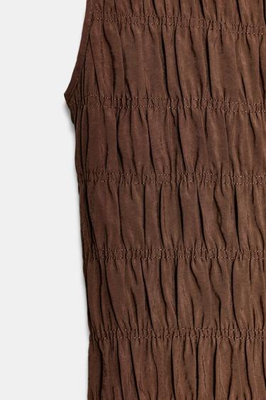 ROBE MI-LONGUE À VOLUME - Cognac de Zara - Image 7