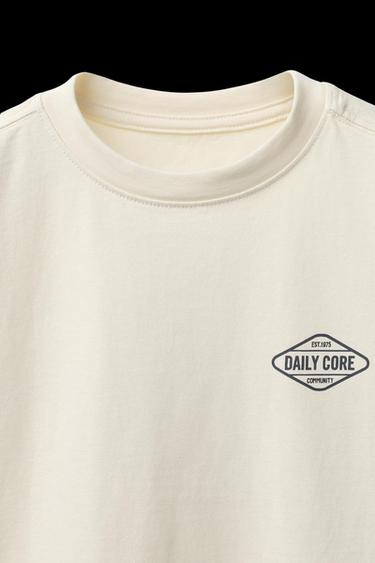 LOGO PRINT T-SHIRT - Ecru by Zara