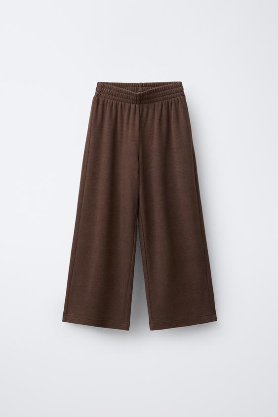 CALÇA PERNA LARGA SOFT TOUCH - Marrom da Zara - Imagem 0