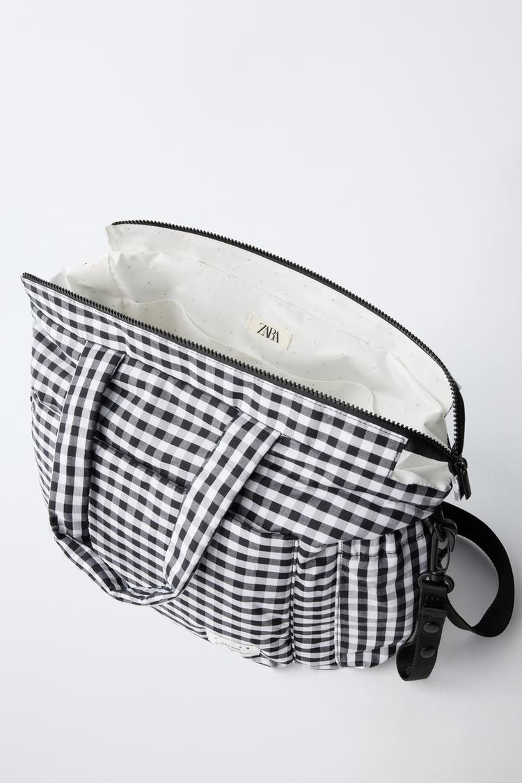 Bolso materno a cuadros 4