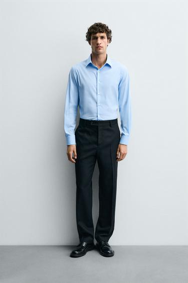 SLIM FIT SHIRT - Sky blue by Zara