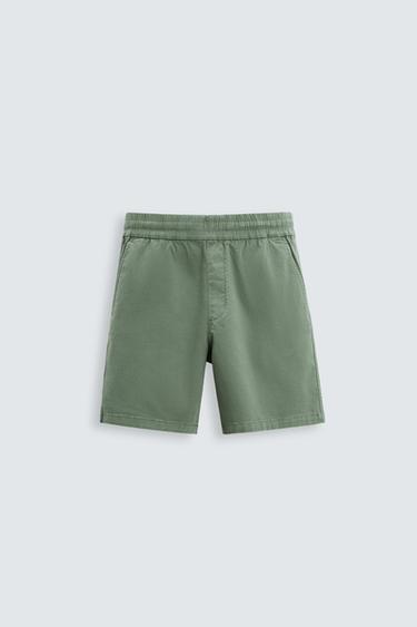 BERMUDA RELAXED FIT - Verde de Zara