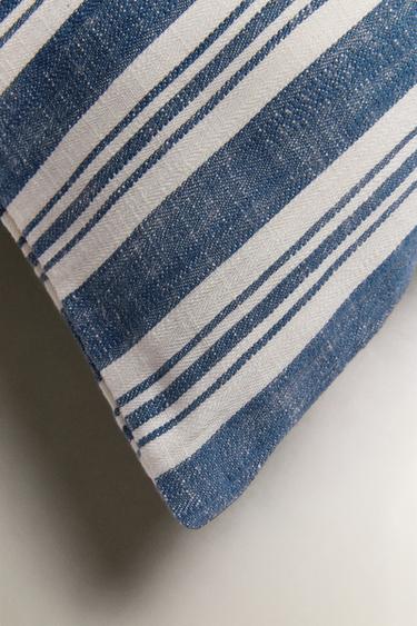 STRIPED CUSHION COVER - Blue by Zara - Image 1