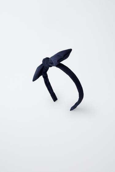 SERRE-TÊTE NŒUD PIQUÉ - Bleu marine de Zara