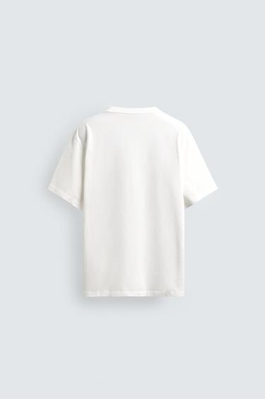 T-SHIRT POCHE BRODERIES NAUTIQUES - Blanc cassé de Zara - Image 6