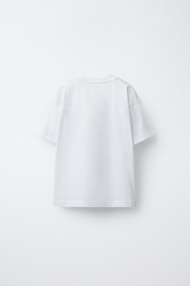 T-SHIRT JOGGING NUMÉRO - Blanc de Zara - Image 1